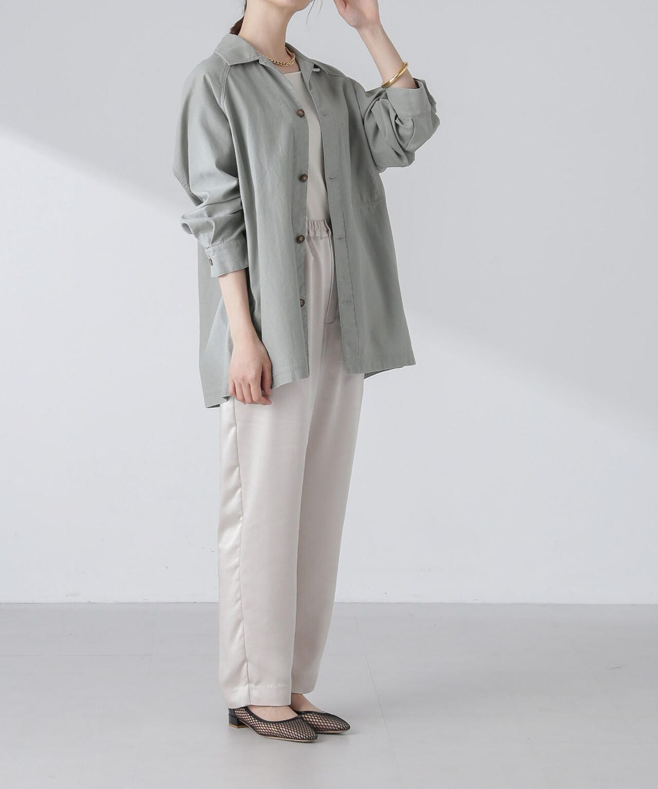 コットンシャツジャケット