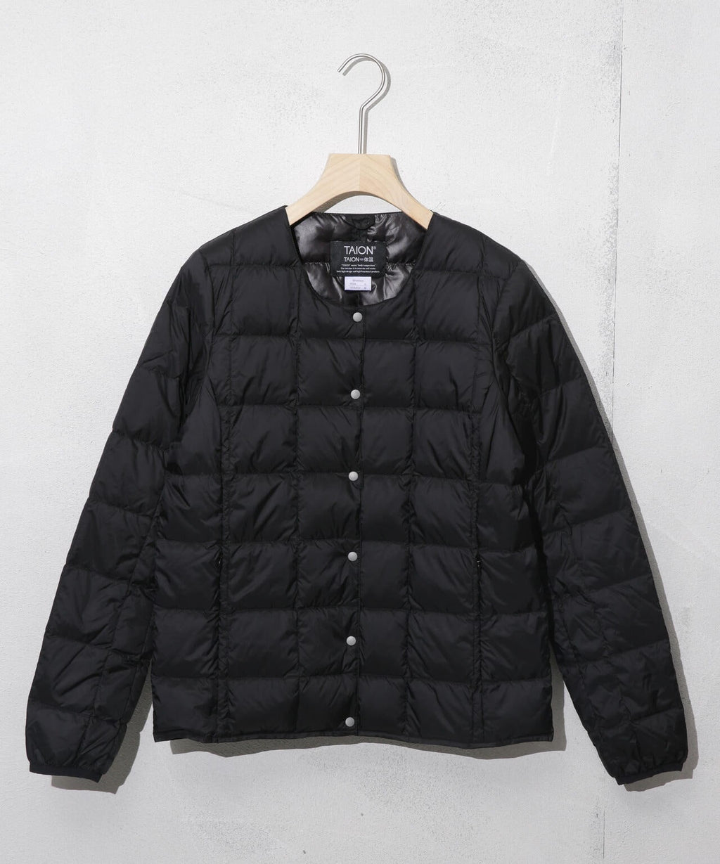 TAION/クルーネックボタンダウンジャケット