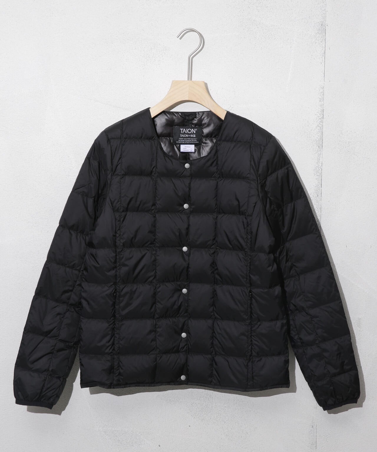 TAION/クルーネックボタンダウンジャケット