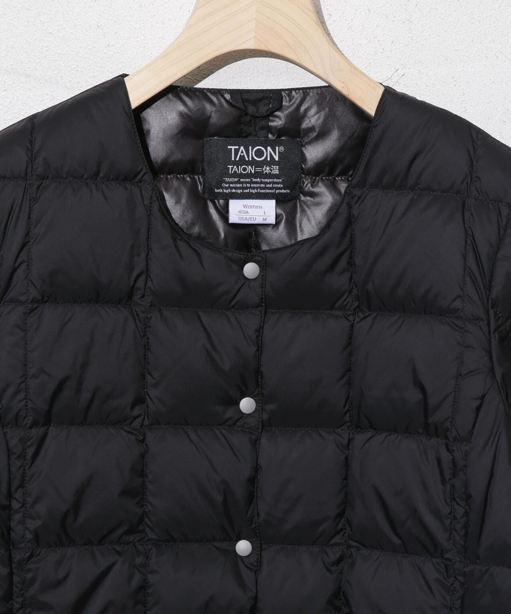 TAION/クルーネックボタンダウンジャケット