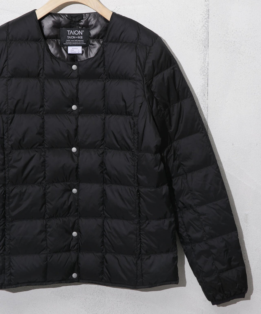 TAION/クルーネックボタンダウンジャケット