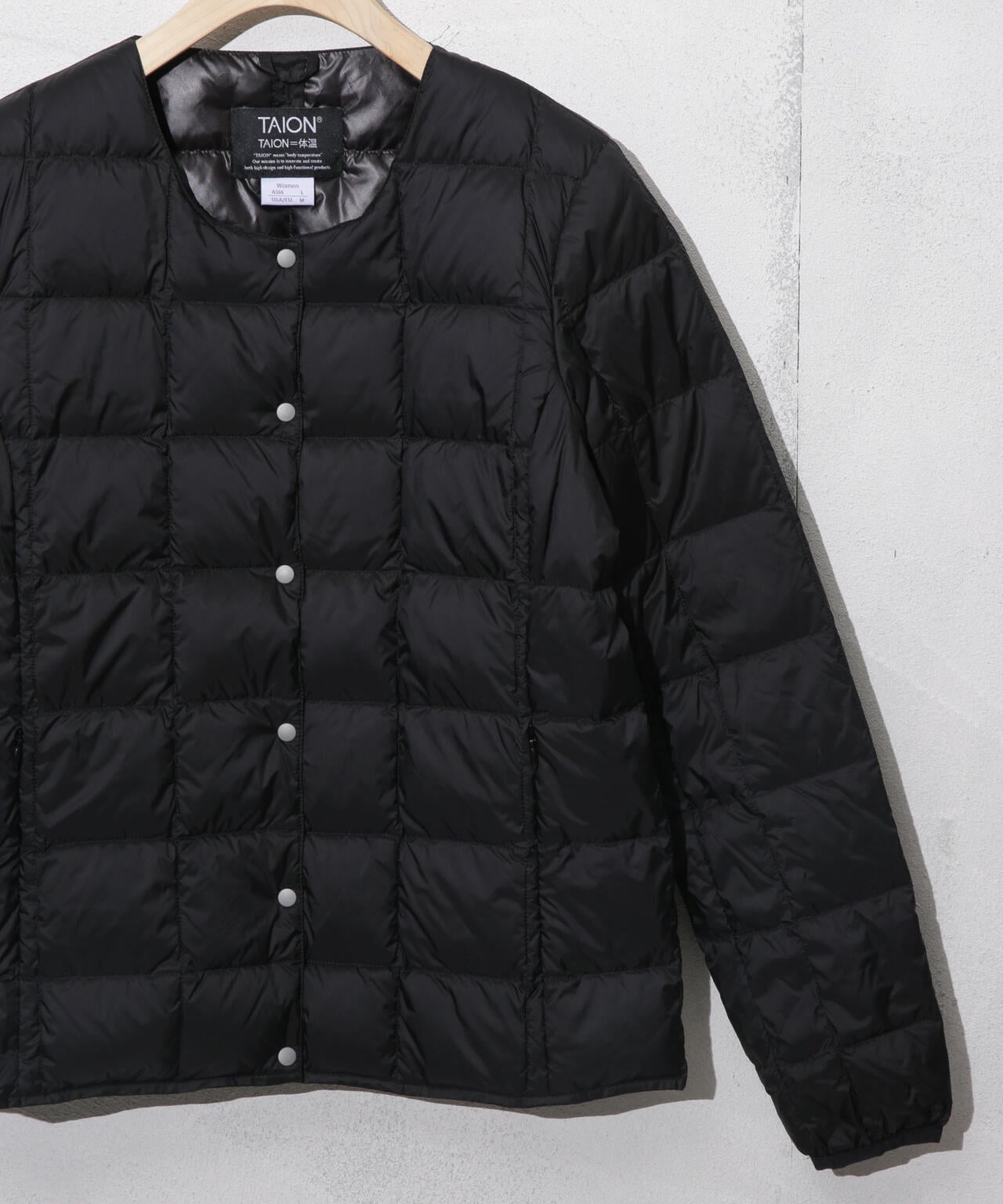 TAION/クルーネックボタンダウンジャケット
