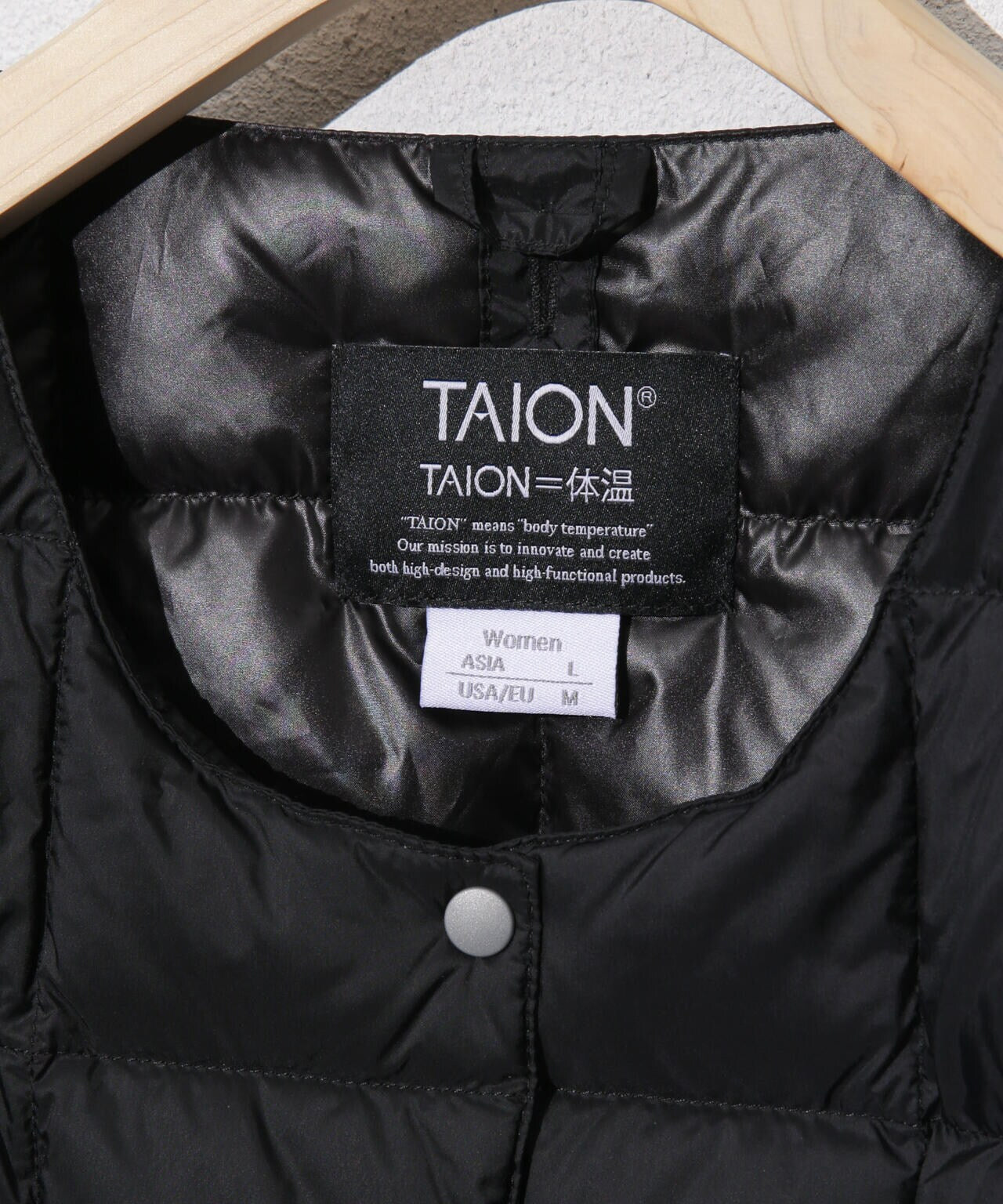 TAION/クルーネックボタンダウンジャケット