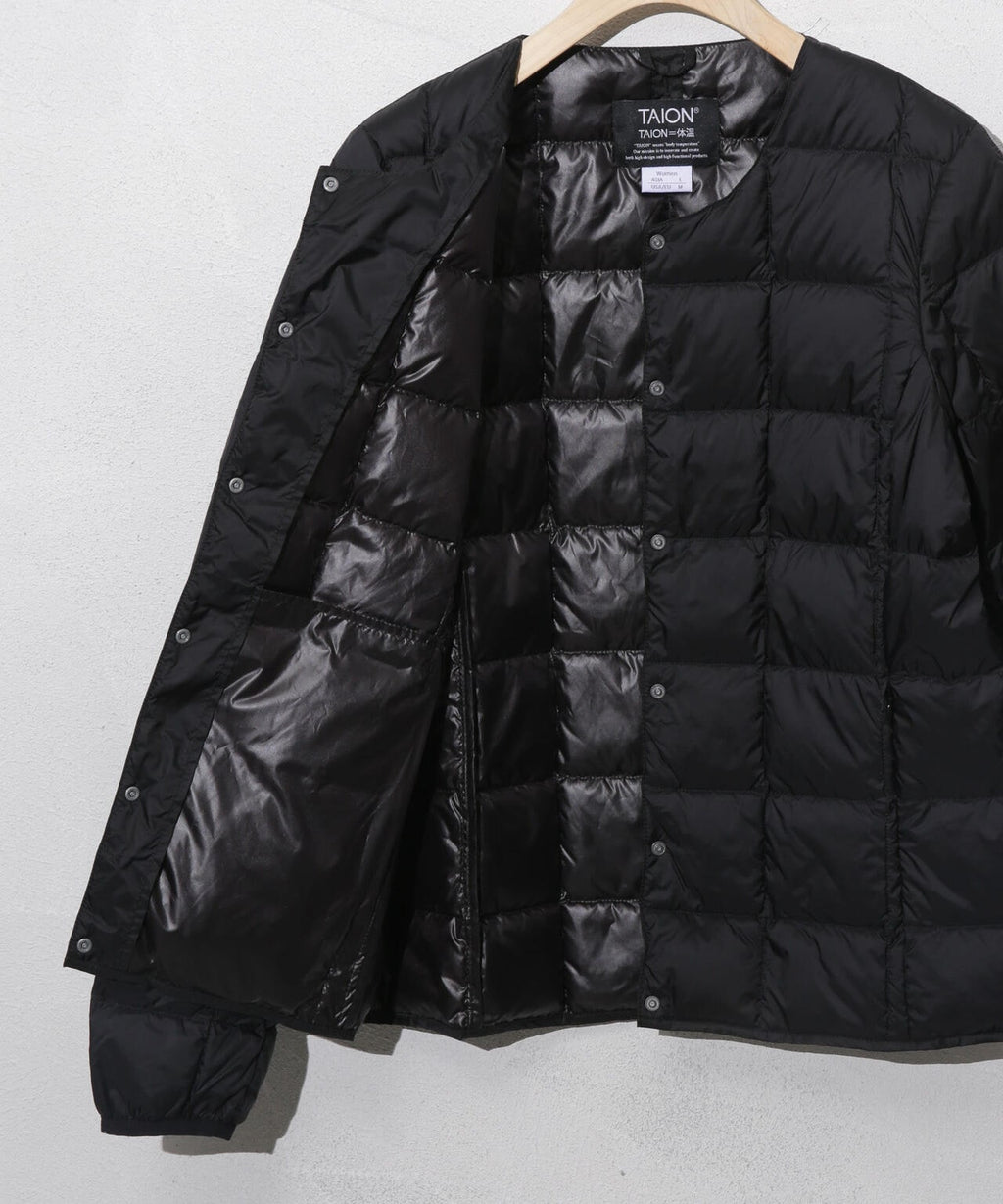 TAION/クルーネックボタンダウンジャケット
