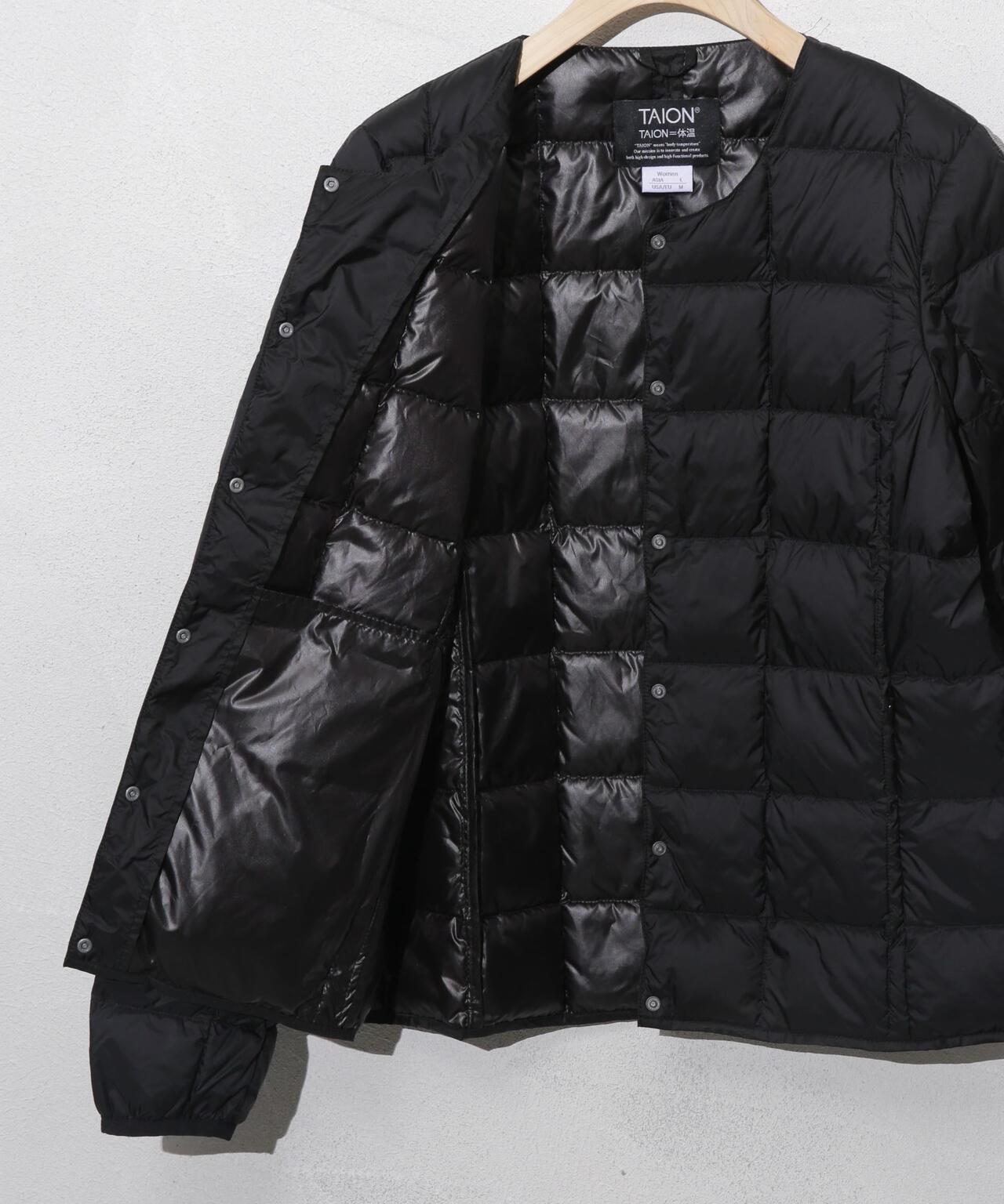 TAION/クルーネックボタンダウンジャケット