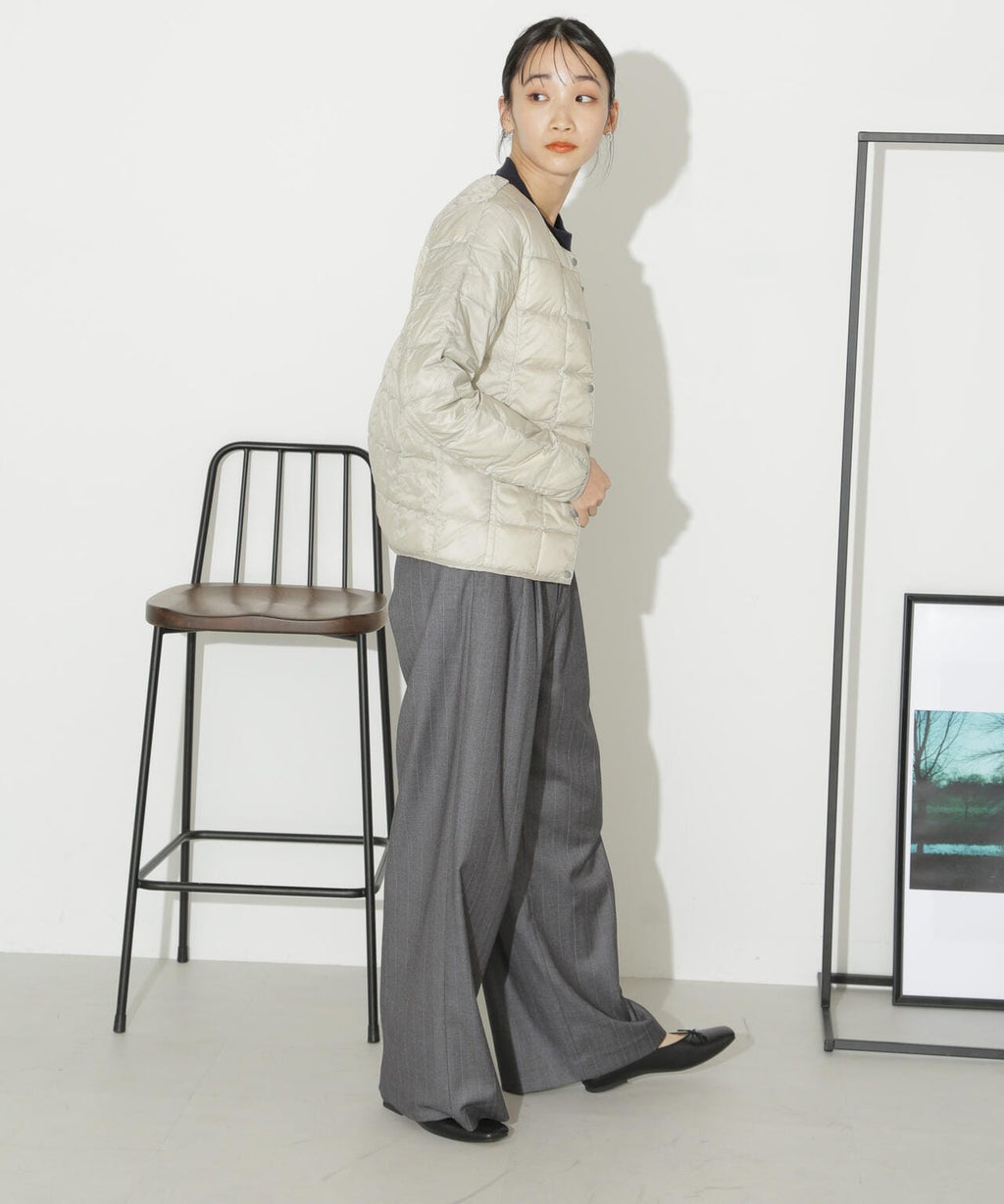 TAION/クルーネックボタンダウンジャケット