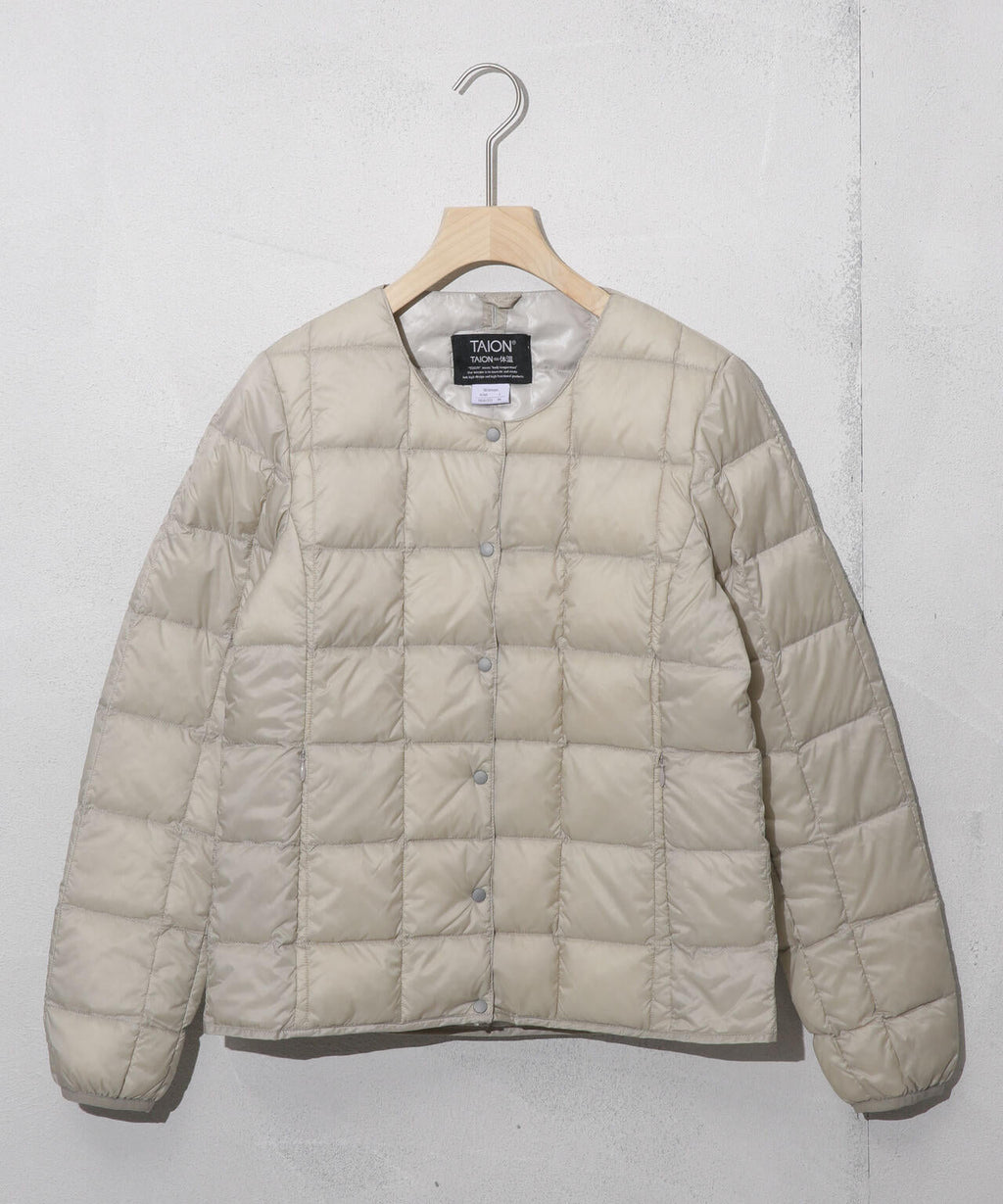 TAION/クルーネックボタンダウンジャケット