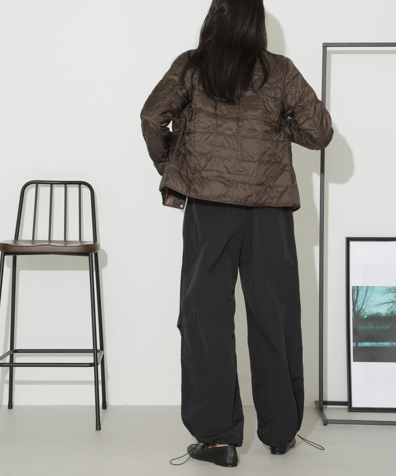 TAION/クルーネックボタンダウンジャケット