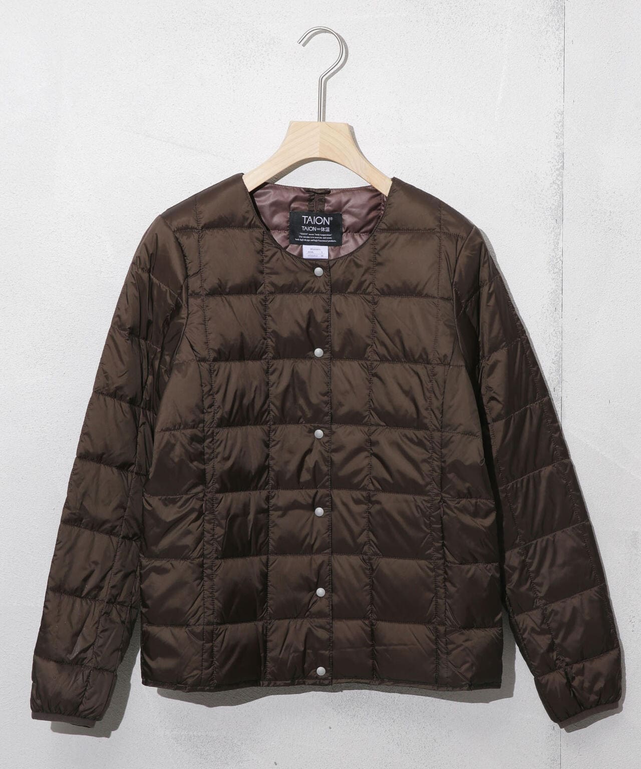 TAION/クルーネックボタンダウンジャケット