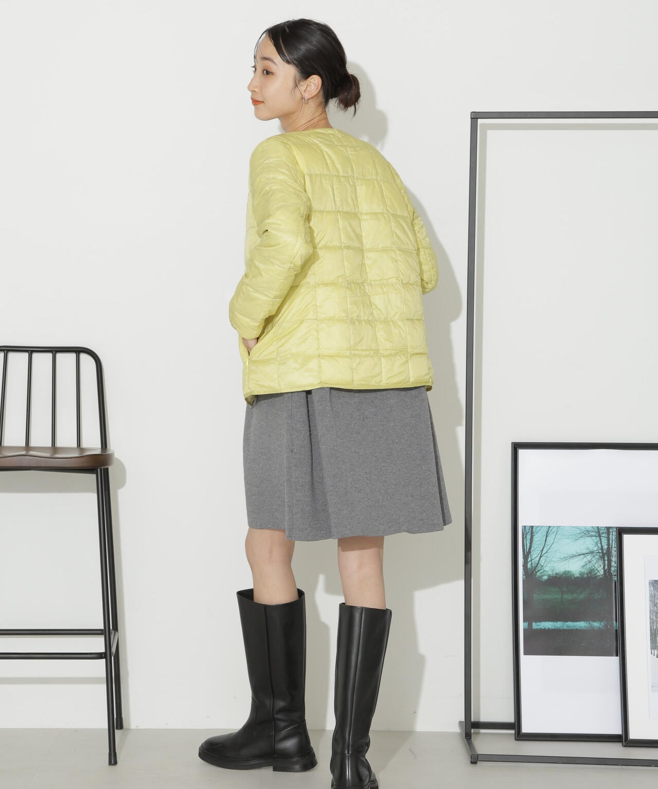 TAION/クルーネックボタンダウンジャケット