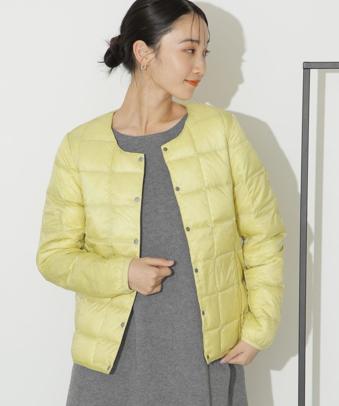 TAION/クルーネックボタンダウンジャケット