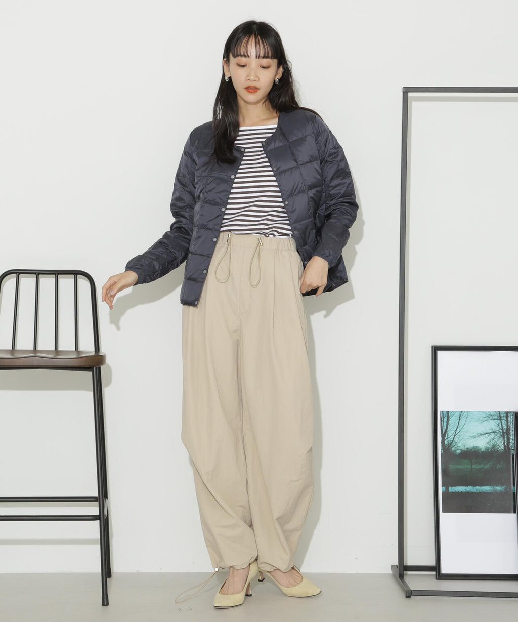 TAION/クルーネックボタンダウンジャケット