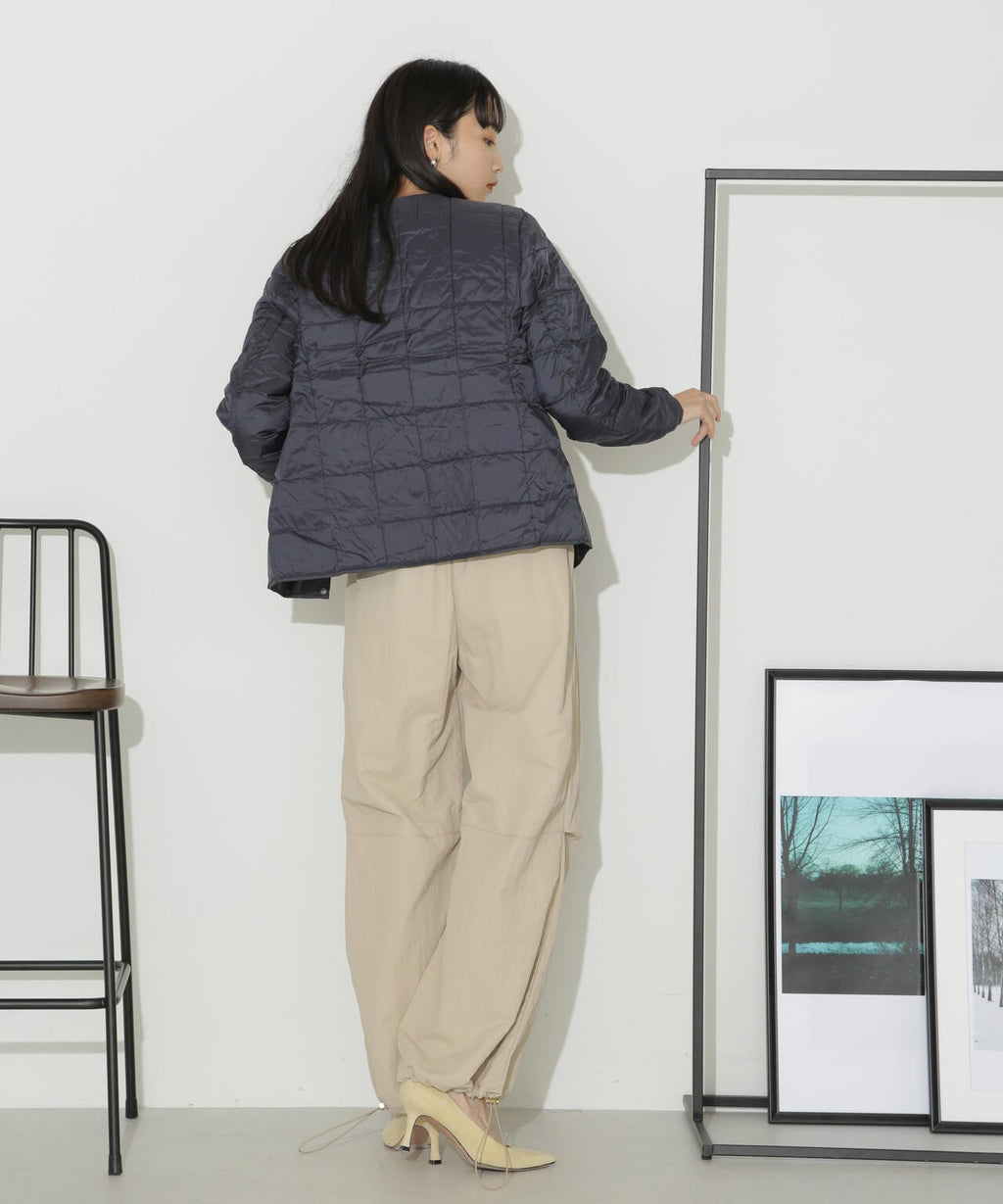 TAION/クルーネックボタンダウンジャケット