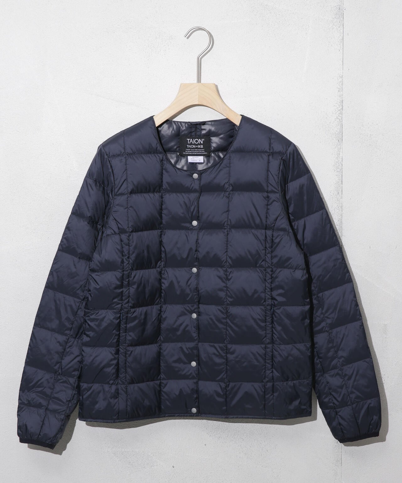 TAION/クルーネックボタンダウンジャケット