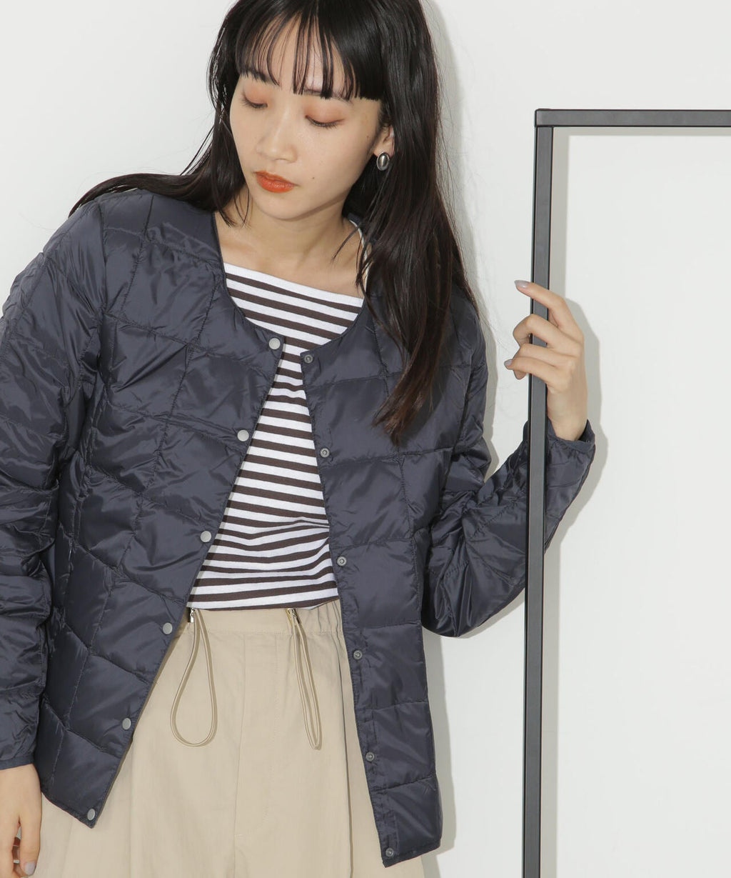 TAION/クルーネックボタンダウンジャケット