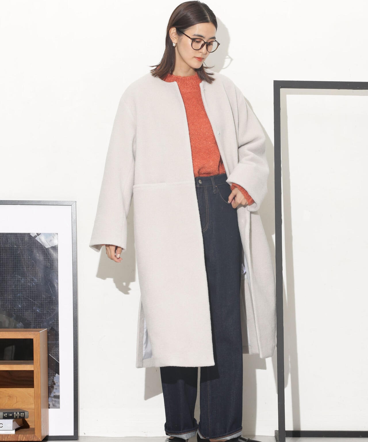 ブークレノーカラーコート