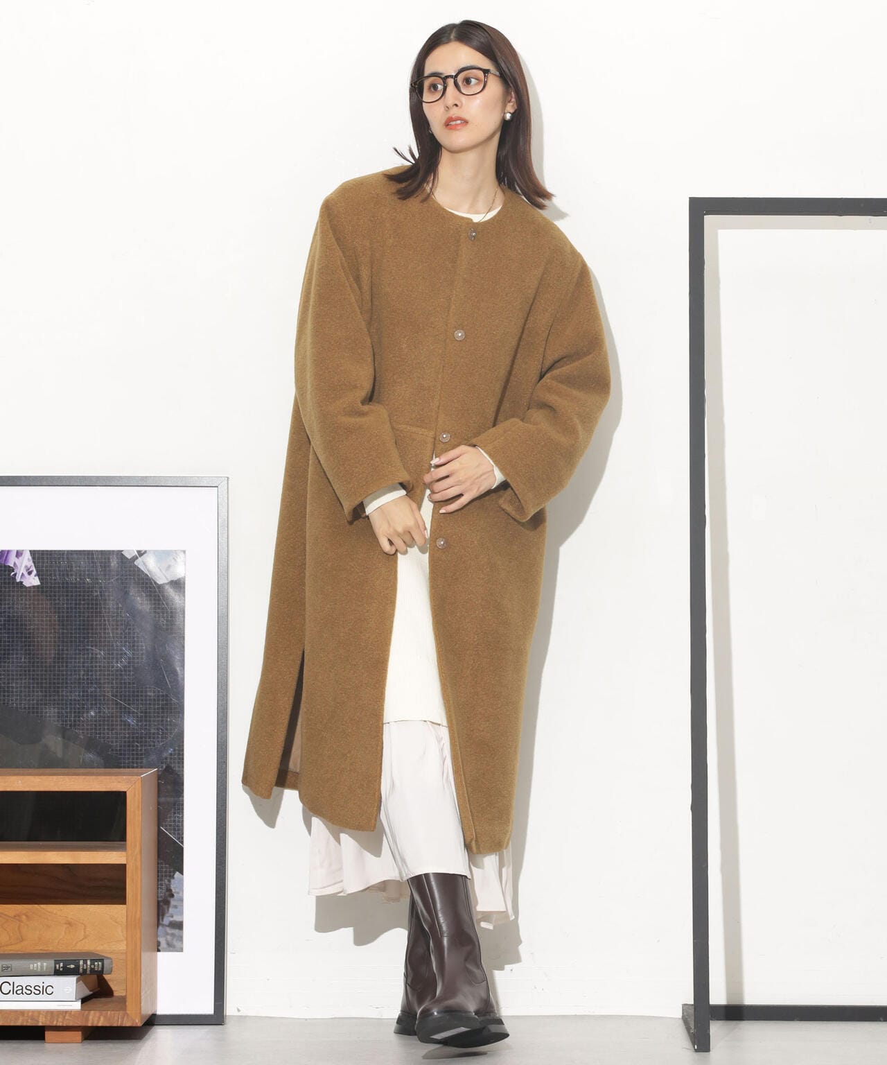 ブークレノーカラーコート