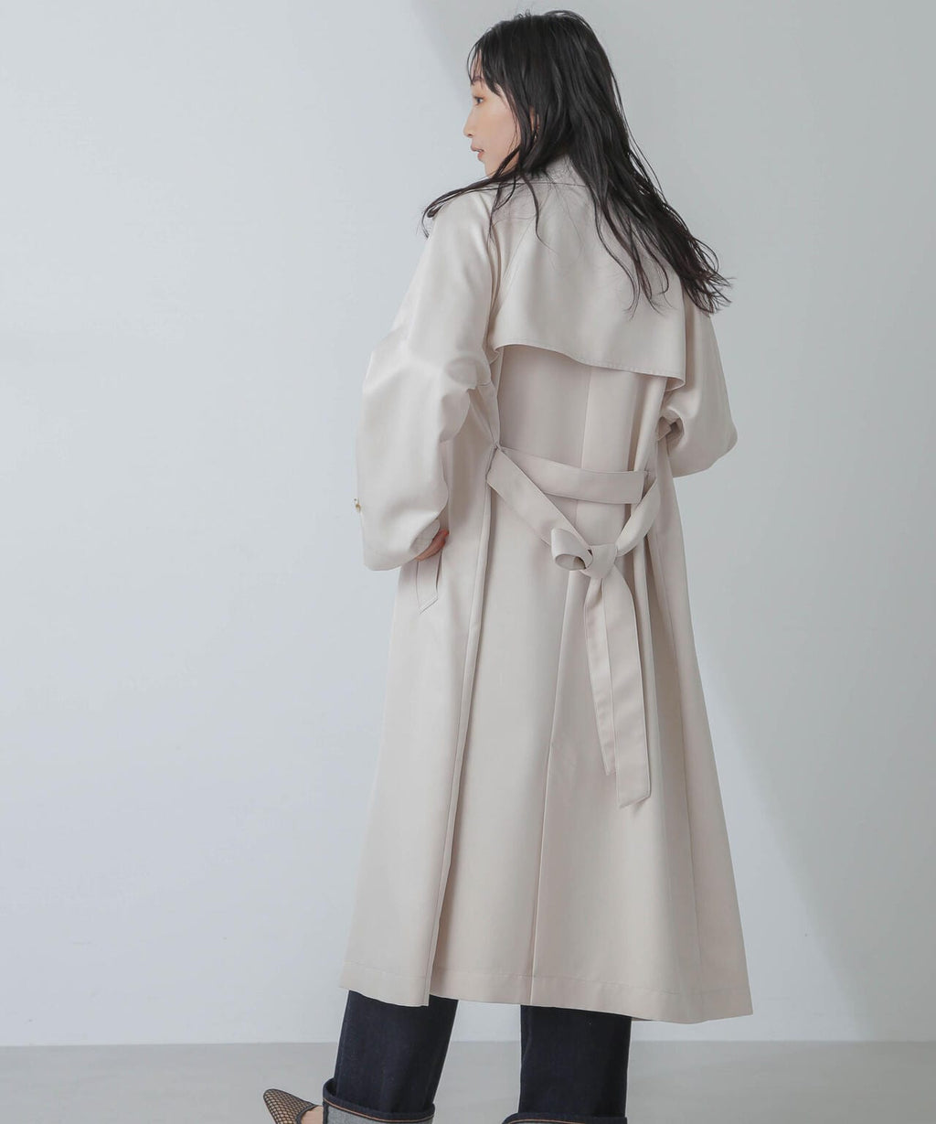撥水＆花粉ガード加工ドルマンソフトトレンチコート