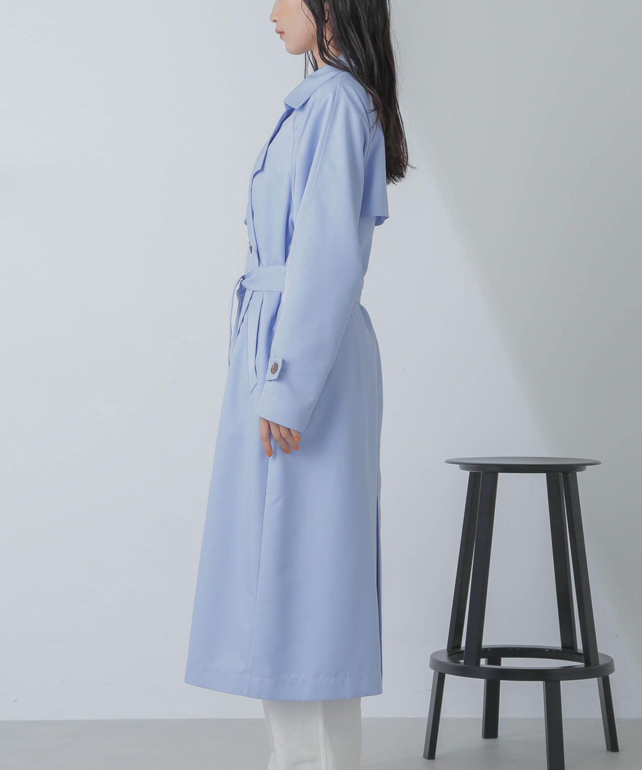 撥水＆花粉ガード加工ドルマンソフトトレンチコート