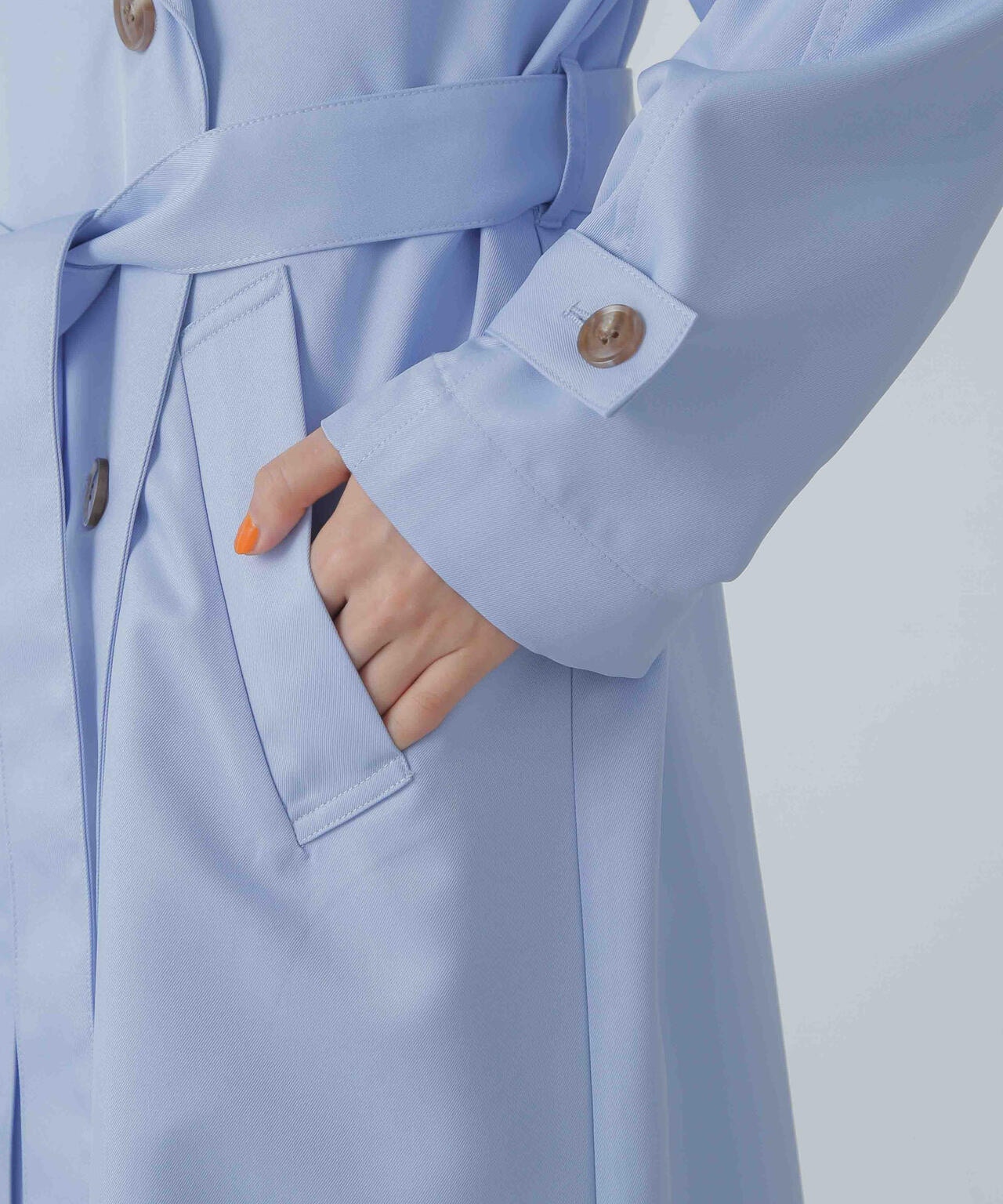 撥水＆花粉ガード加工ドルマンソフトトレンチコート