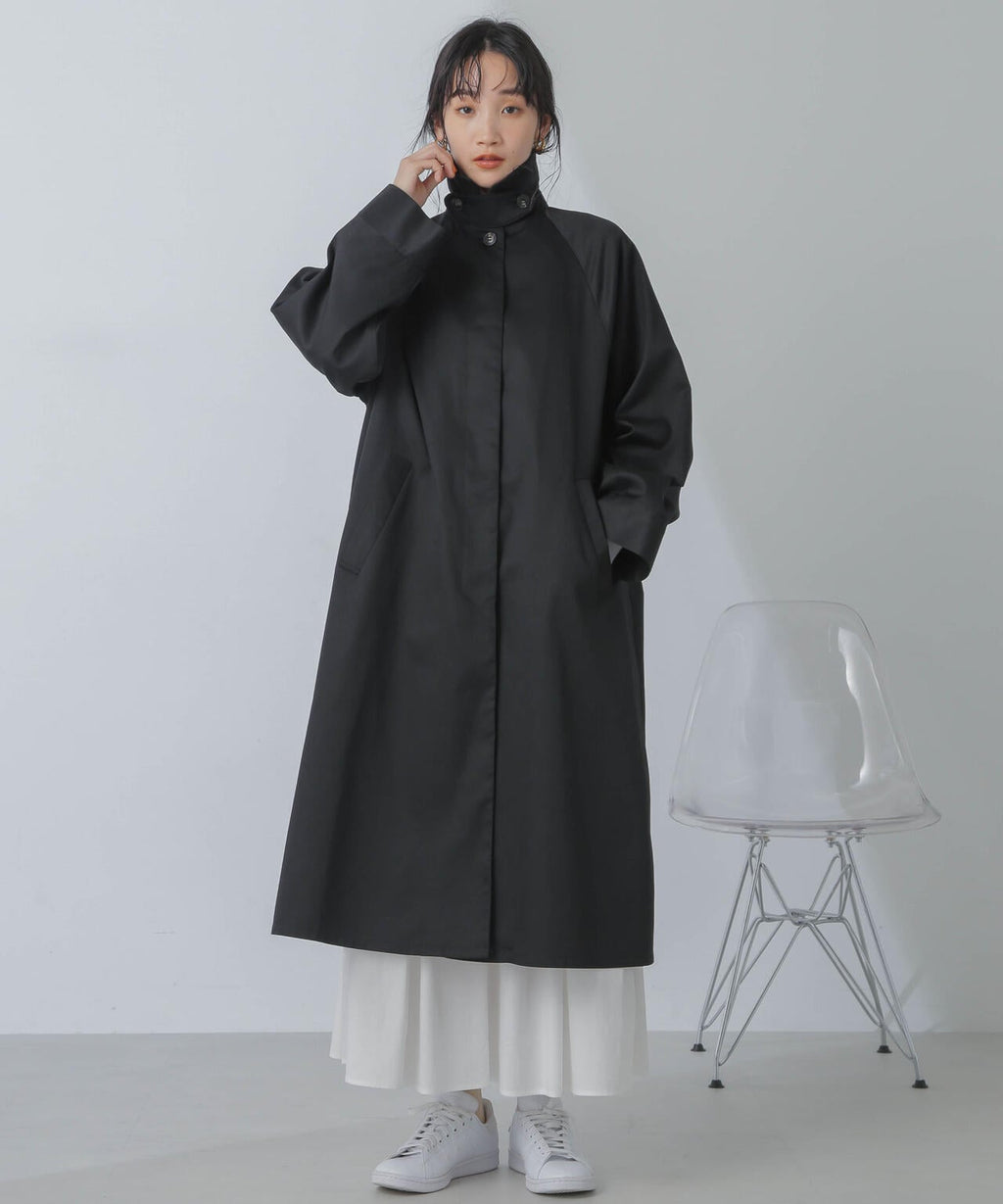 撥水＆花粉ガード加工2way衿ステンカラーコート