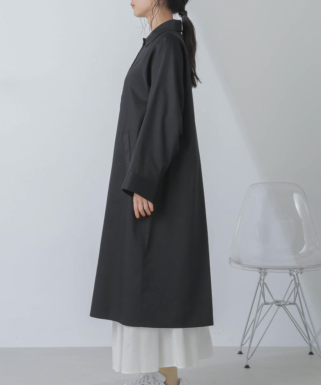 撥水＆花粉ガード加工2way衿ステンカラーコート