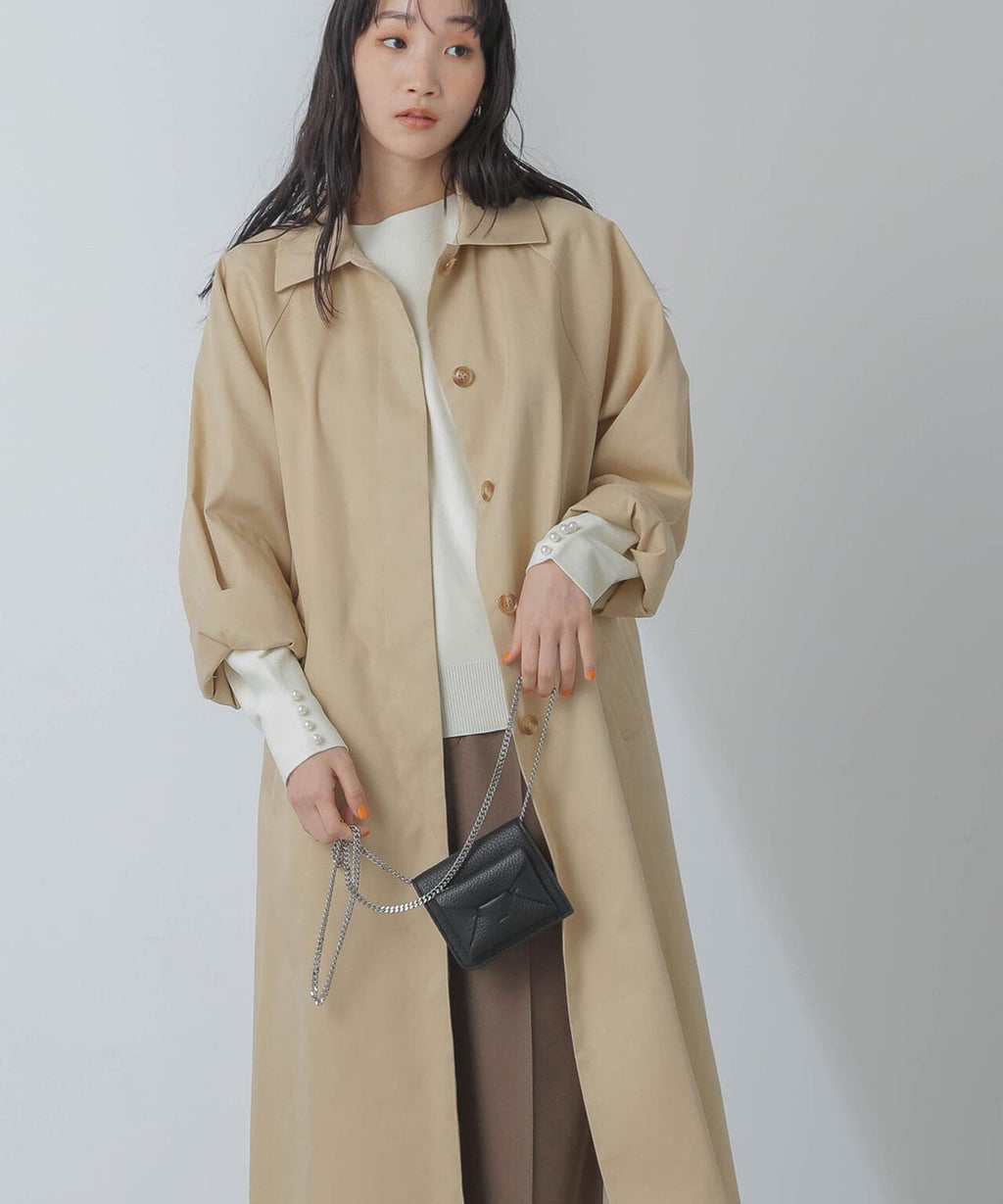 撥水＆花粉ガード加工2way衿ステンカラーコート