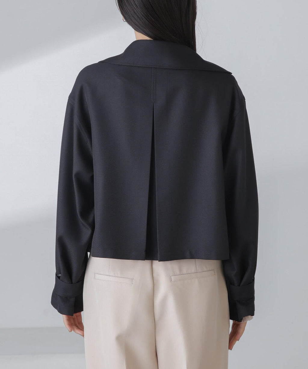 撥水&花粉ガード加工クロップドトレンチコート