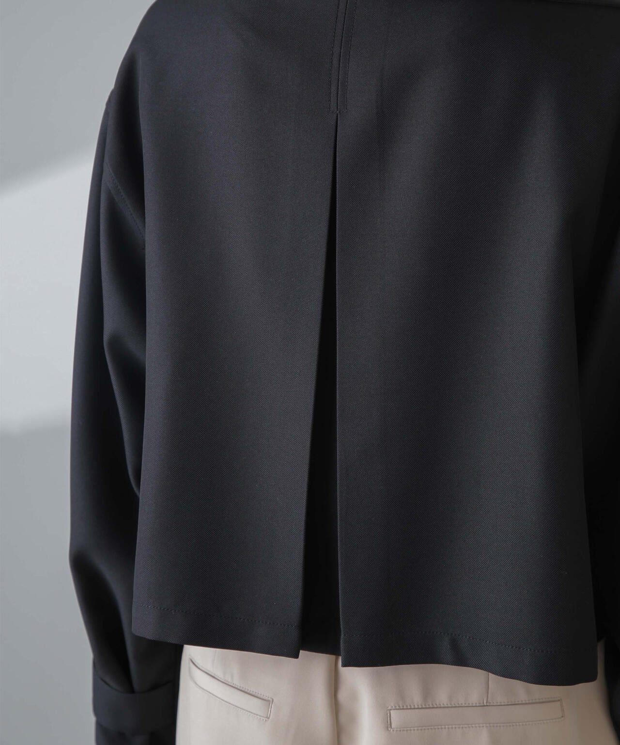 撥水&花粉ガード加工クロップドトレンチコート