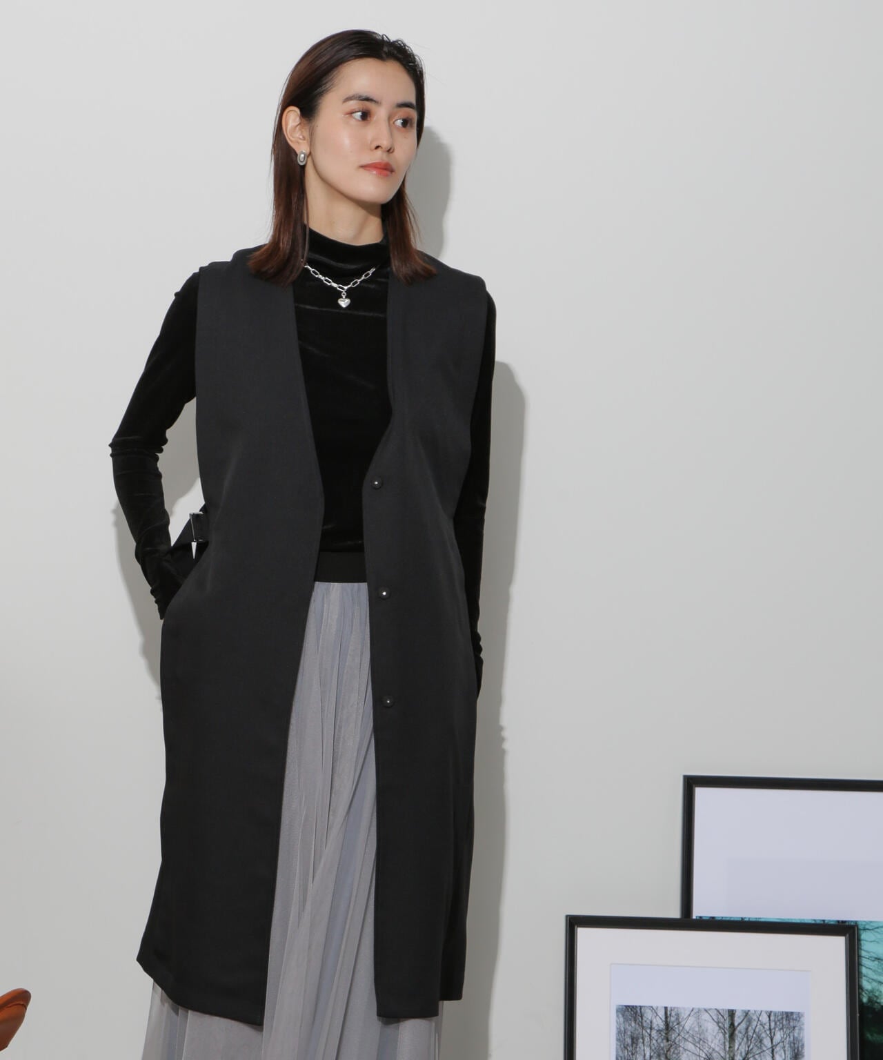 サイドベルトロングジレ(セットアップ可)