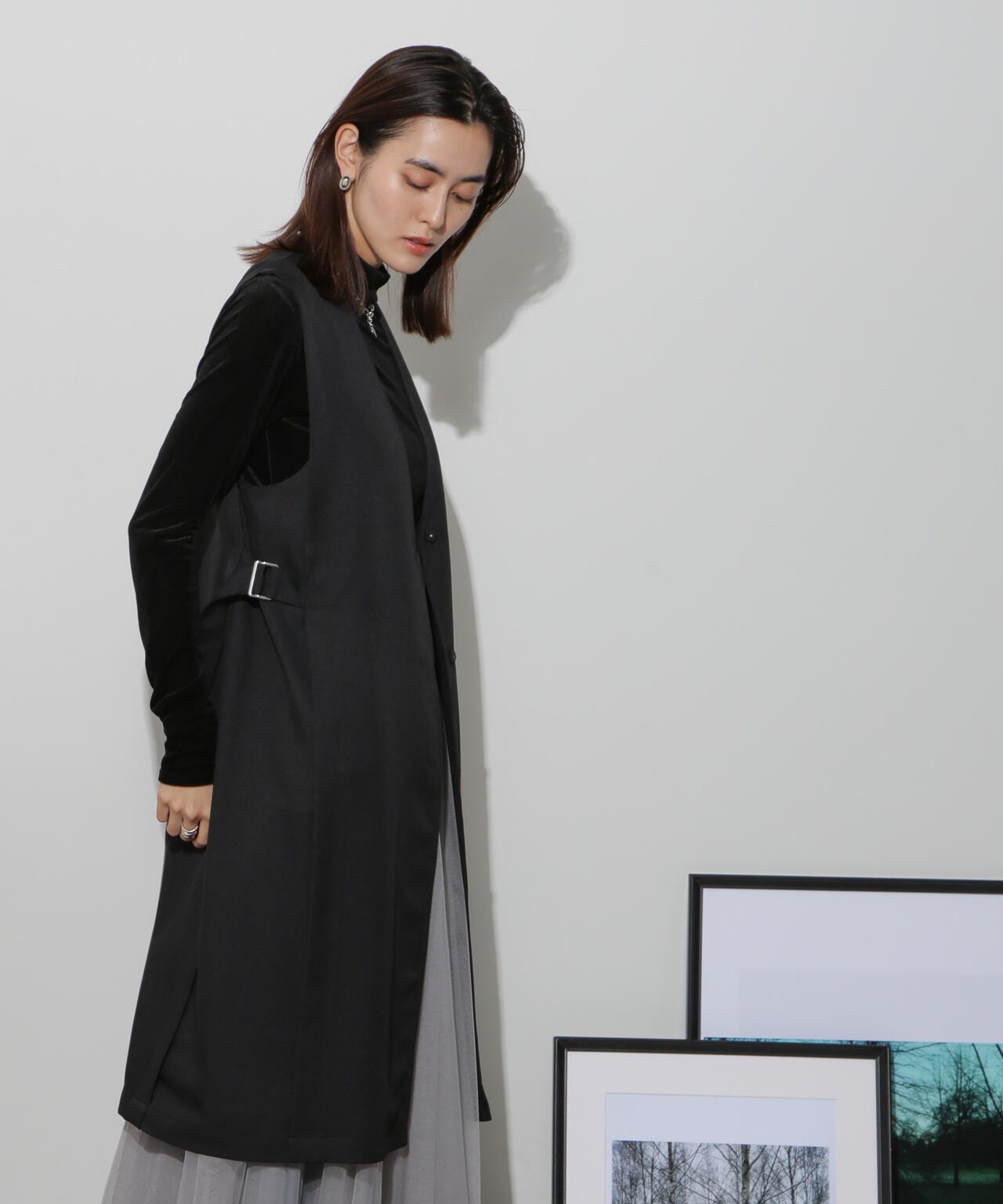 サイドベルトロングジレ(セットアップ可)