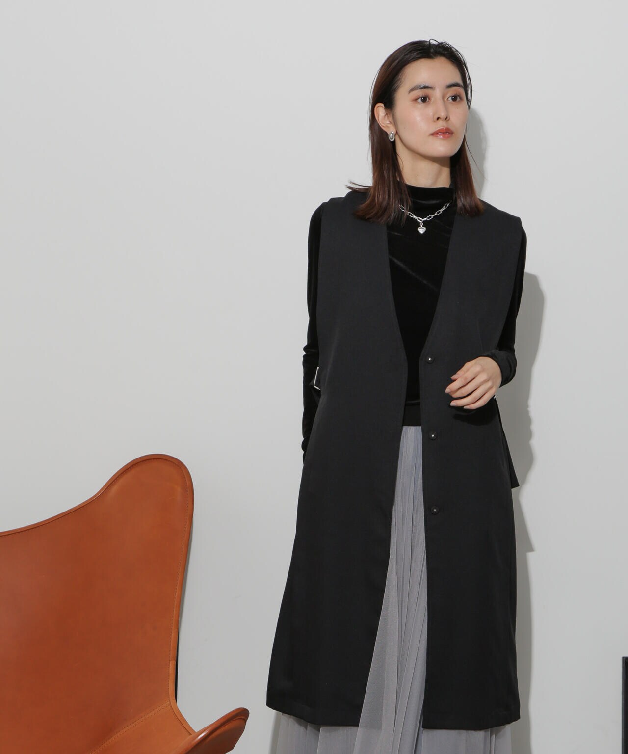 サイドベルトロングジレ(セットアップ可)