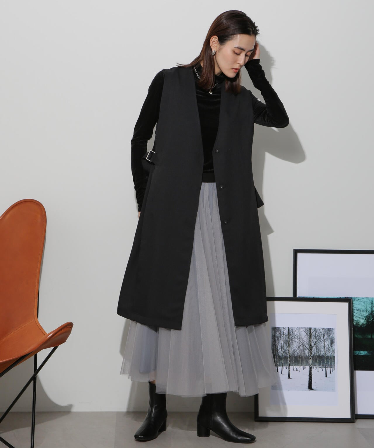 サイドベルトロングジレ(セットアップ可)