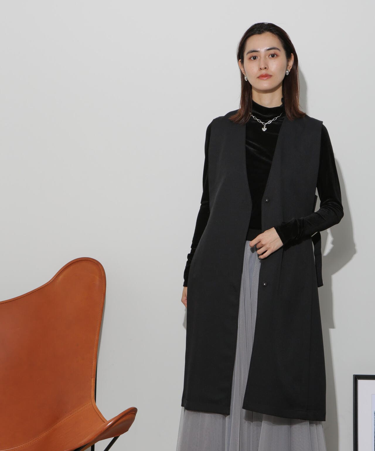 サイドベルトロングジレ(セットアップ可)