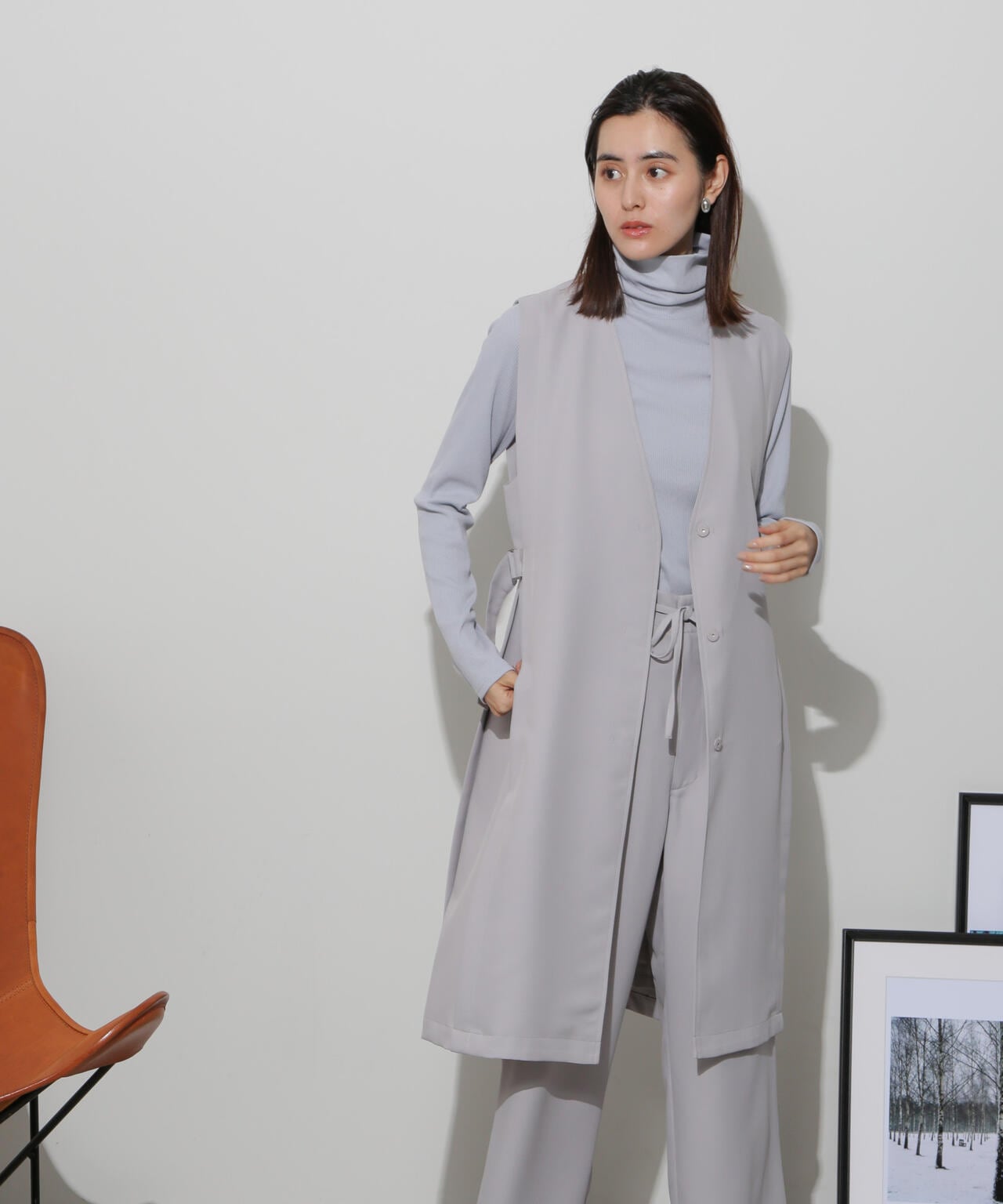 サイドベルトロングジレ(セットアップ可)