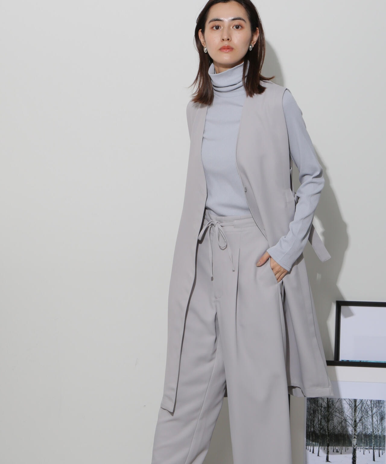 サイドベルトロングジレ(セットアップ可)