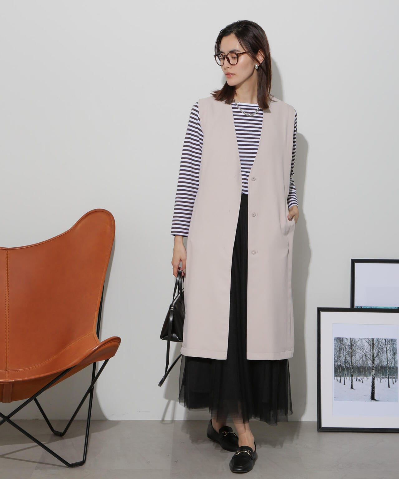 サイドベルトロングジレ(セットアップ可)