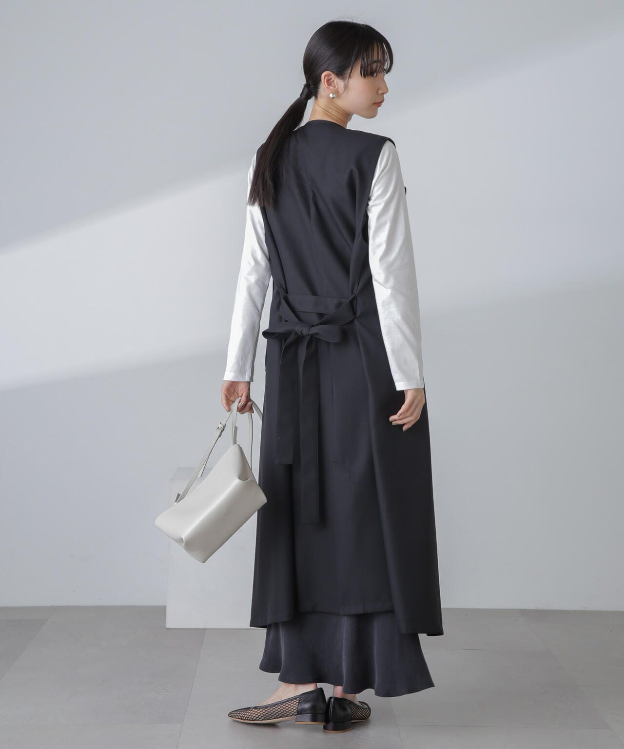 撥水&花粉ガード加工ロングジレ