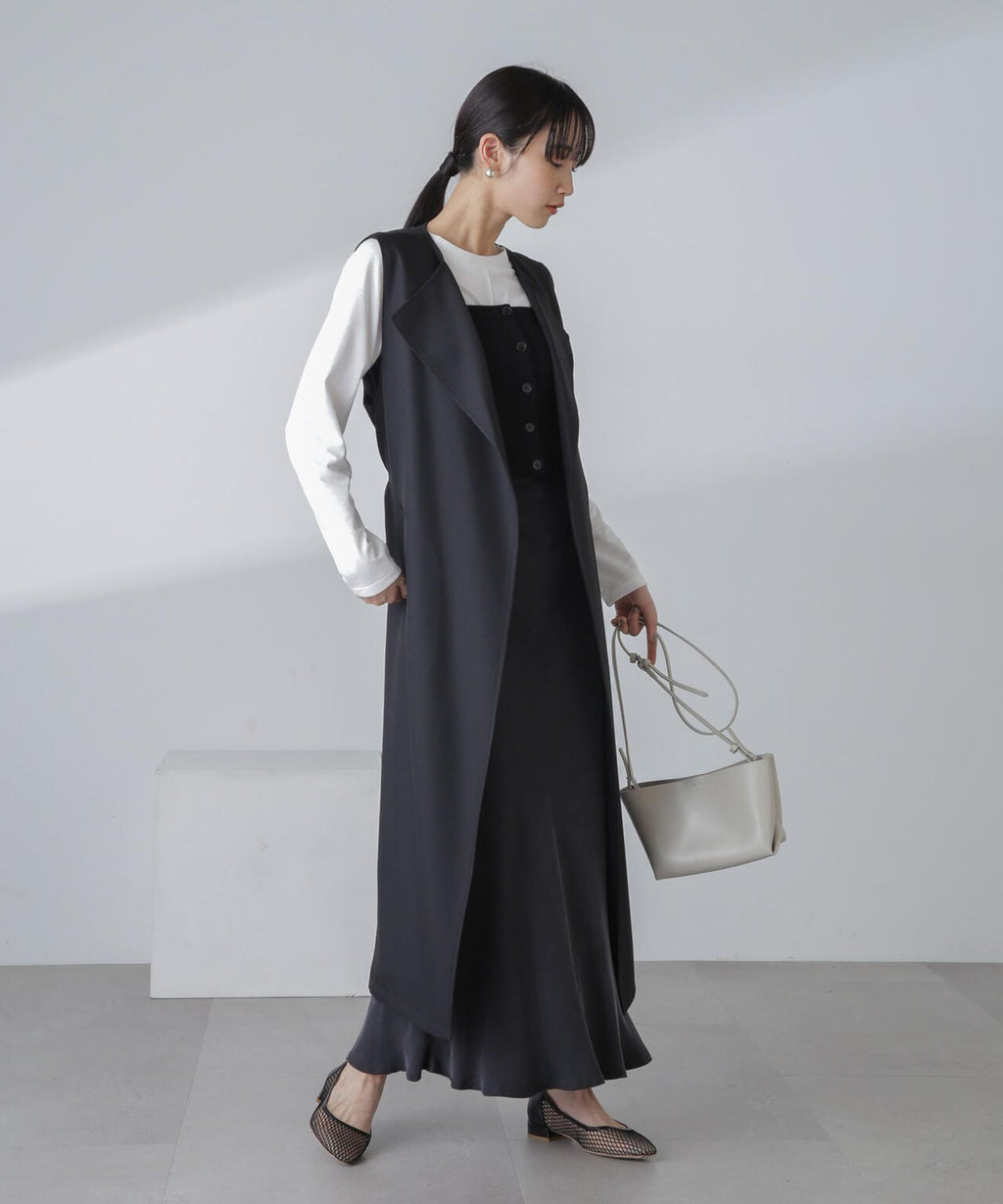 撥水&花粉ガード加工ロングジレ