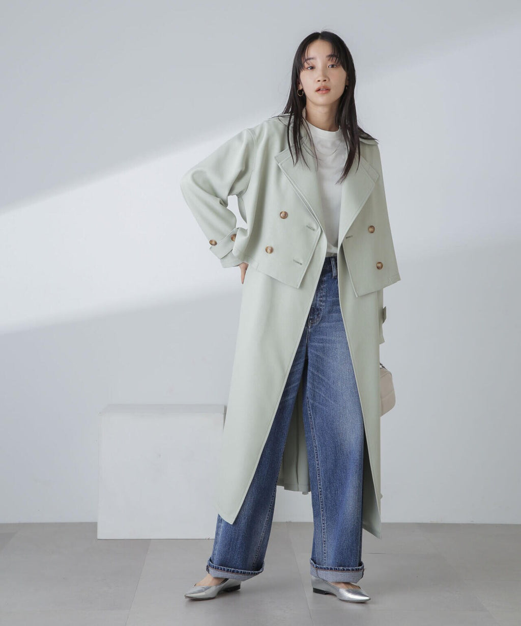 撥水&花粉ガード加工ロングジレ