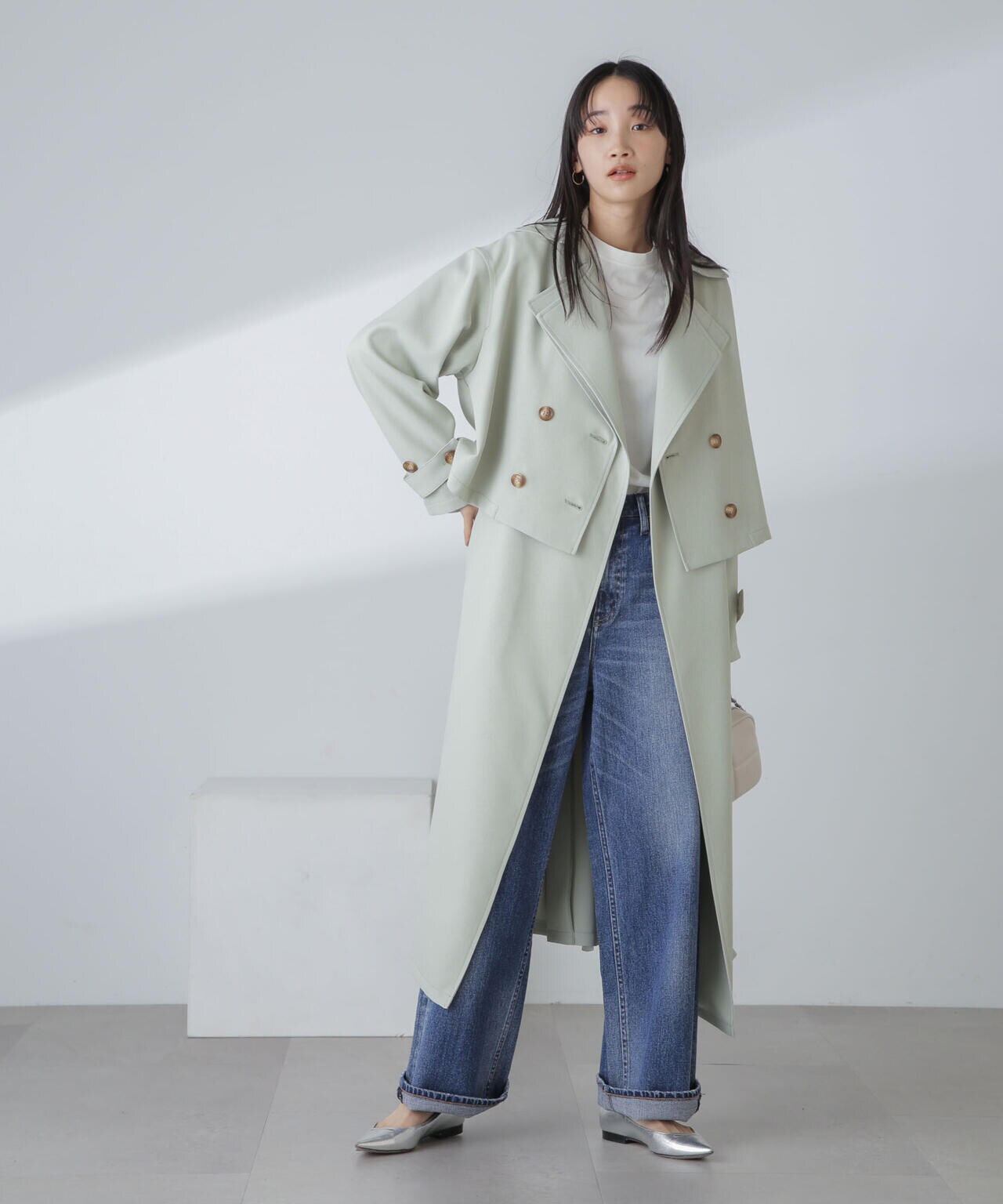 撥水&花粉ガード加工ロングジレ