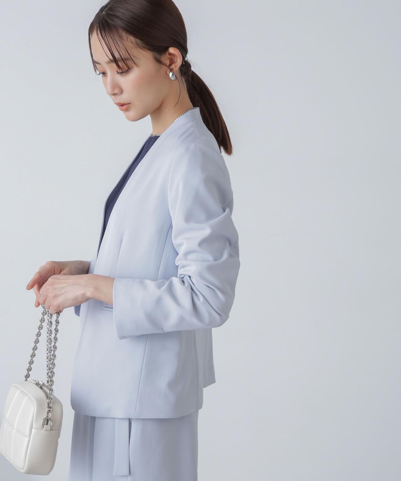 多機能素材ノーラペルジャケット(セットアップ可)