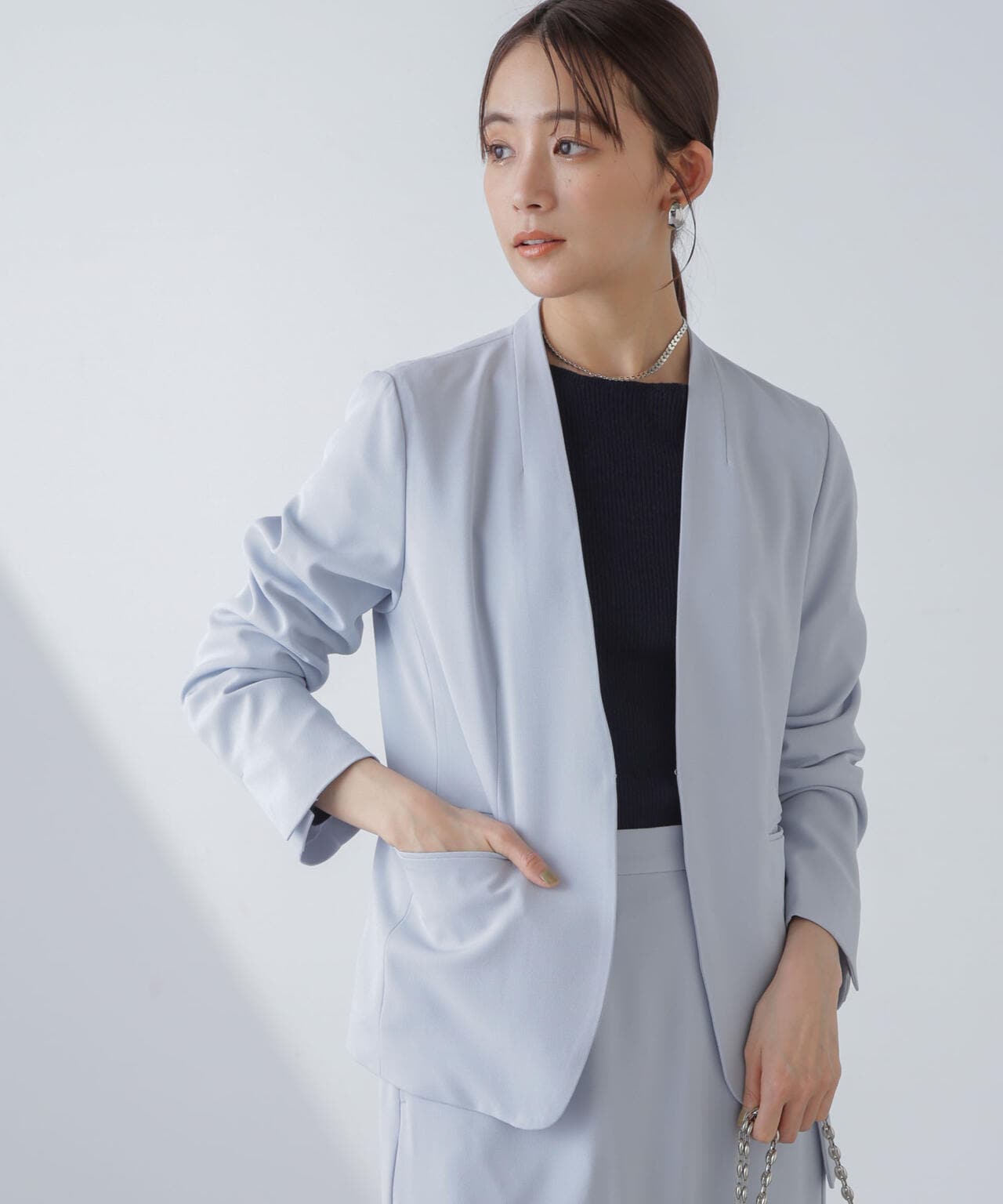 多機能素材ノーラペルジャケット(セットアップ可)