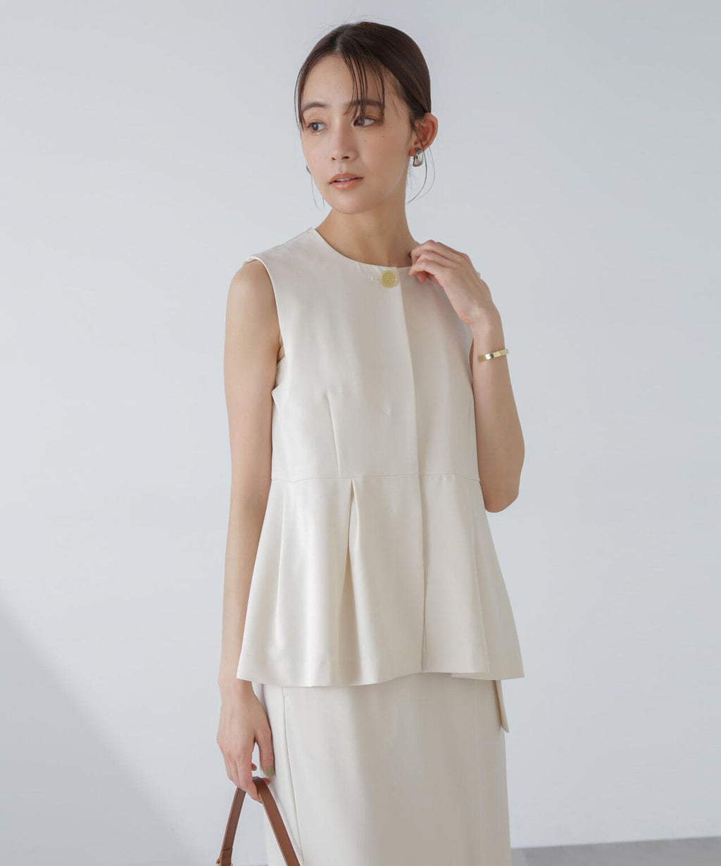 多機能素材ペプラムジレ(セットアップ可）