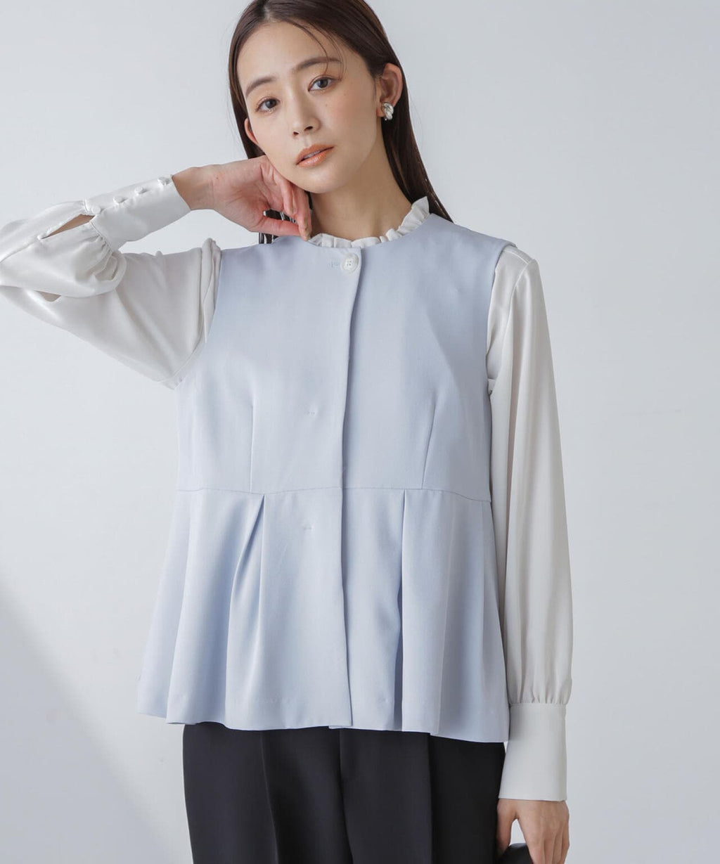 多機能素材ペプラムジレ(セットアップ可）