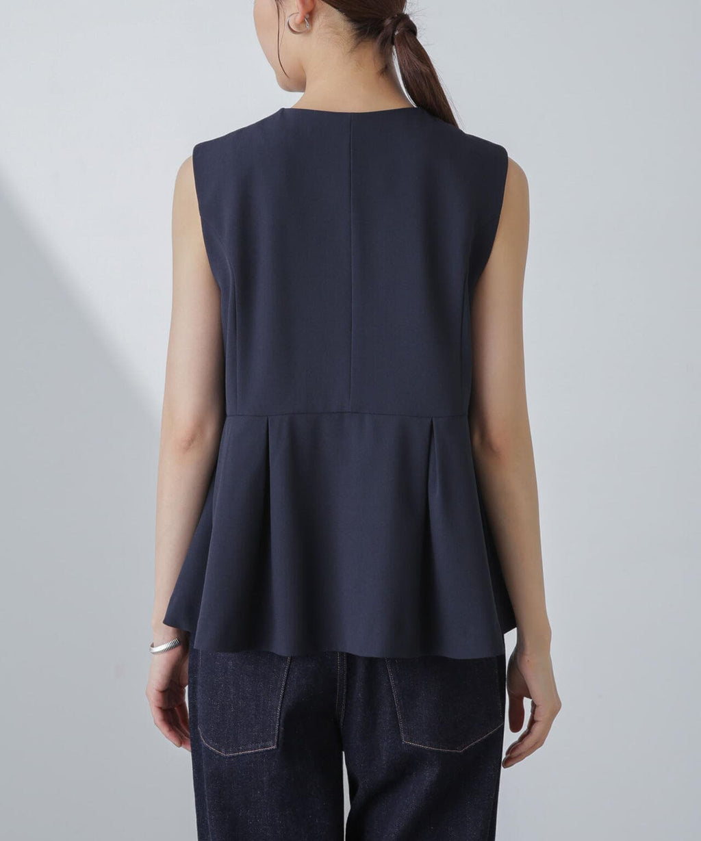 多機能素材ペプラムジレ(セットアップ可）