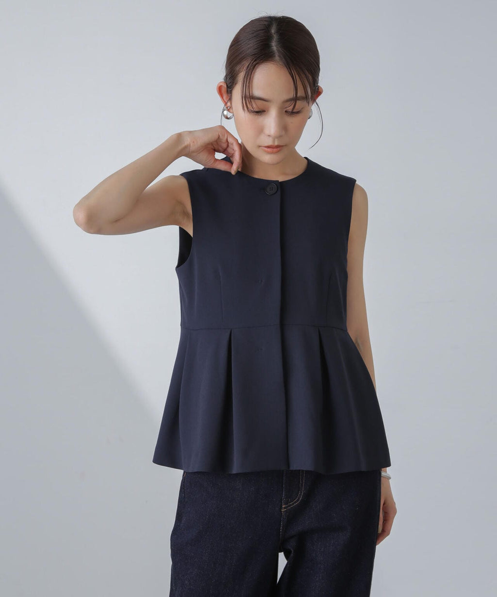 多機能素材ペプラムジレ(セットアップ可）