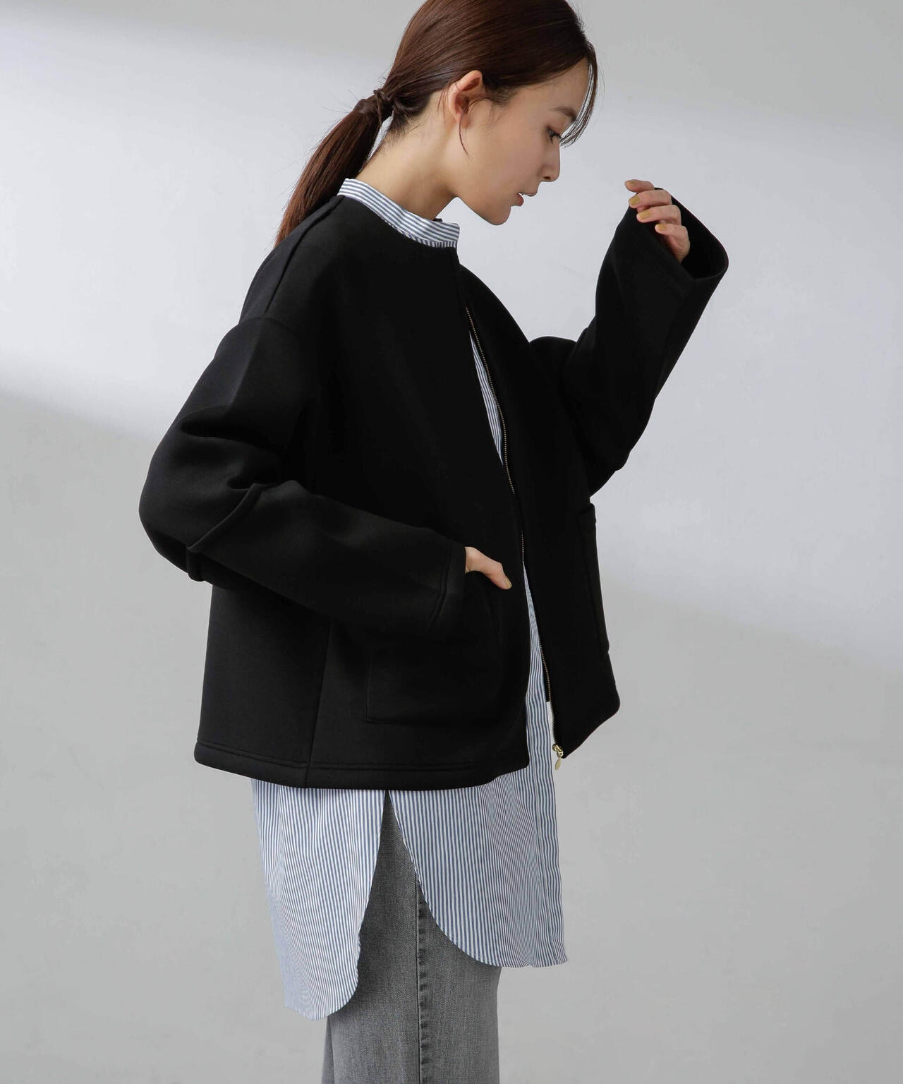 ダンボールカットノーカラージャケット